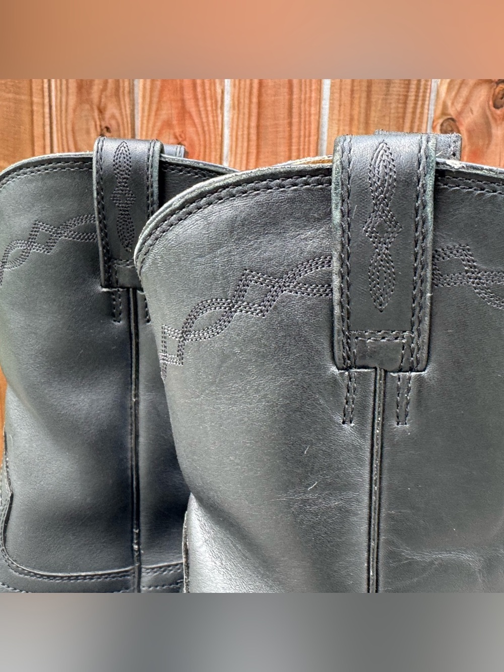 Ariat Heritage Roper Black Leather Western Boots Men’s 10EE Wide - Picture 8 of 16